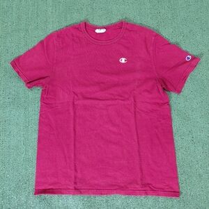 VINTAGE Champion Logo Classic Burgundy T Shirt Sz Large